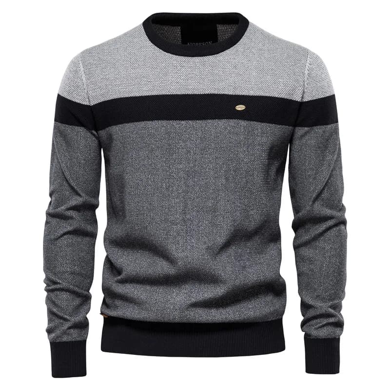 Suéter Masculino em Tricot Listrado Turim