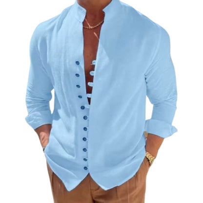 Camisa Masculina em Linho Retrô Garopaba