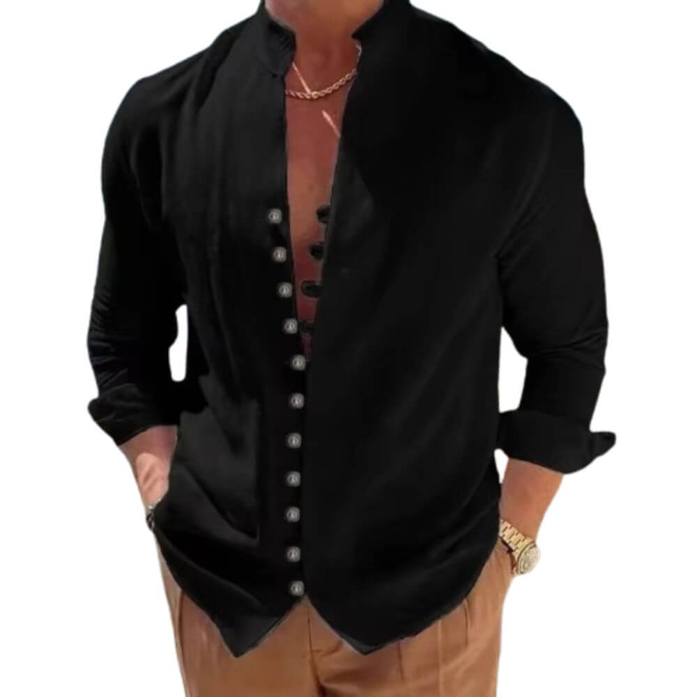 Camisa Masculina em Linho Retrô Garopaba