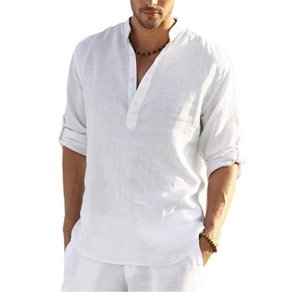 Camisa Masculina em Linho Copacabana