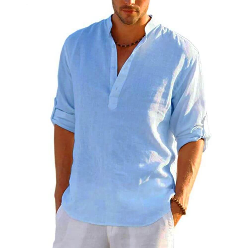 Camisa Masculina em Linho Copacabana