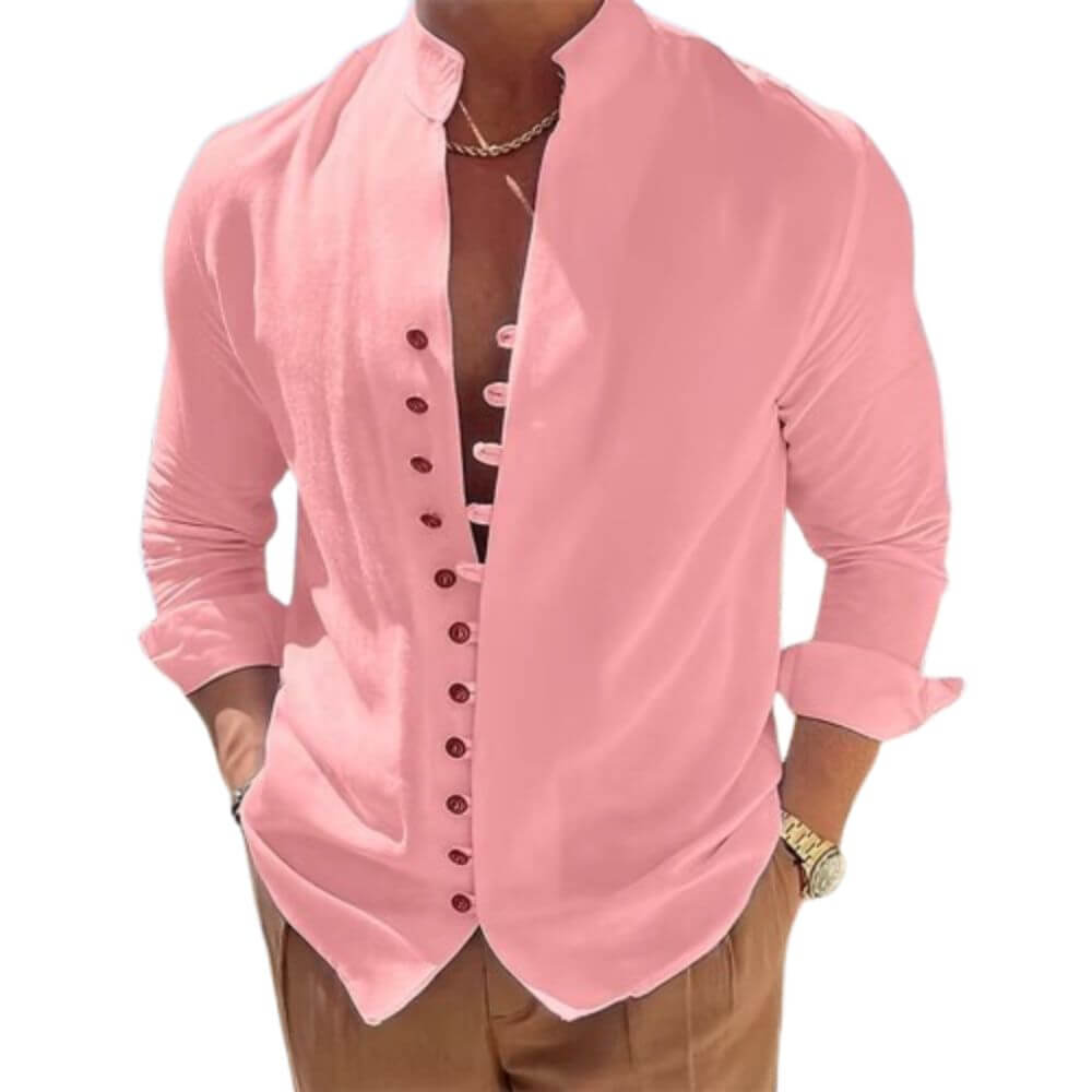 Camisa Masculina em Linho Retrô Garopaba