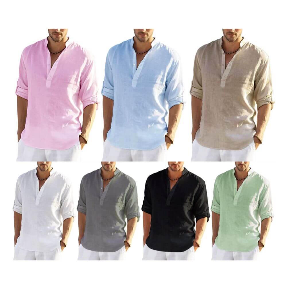 Camisa Masculina em Linho Copacabana