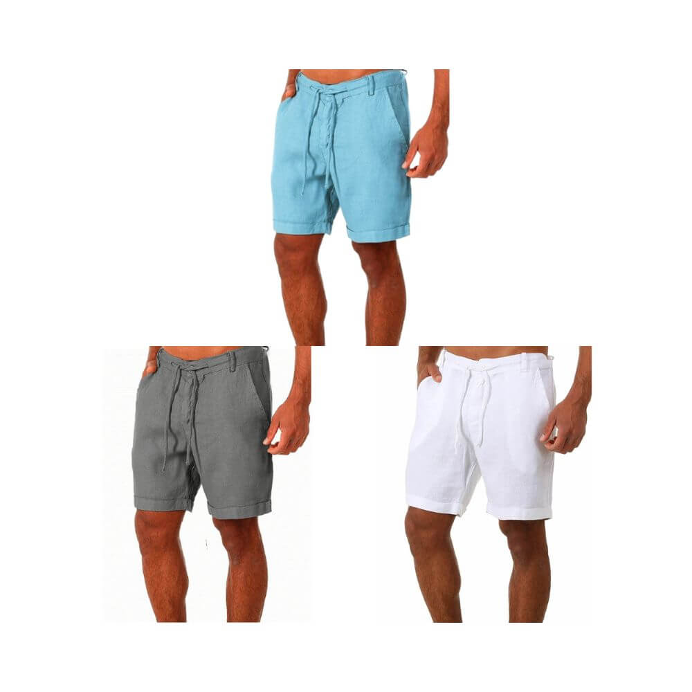 Bermuda Masculina Em Linho Canasvieiras