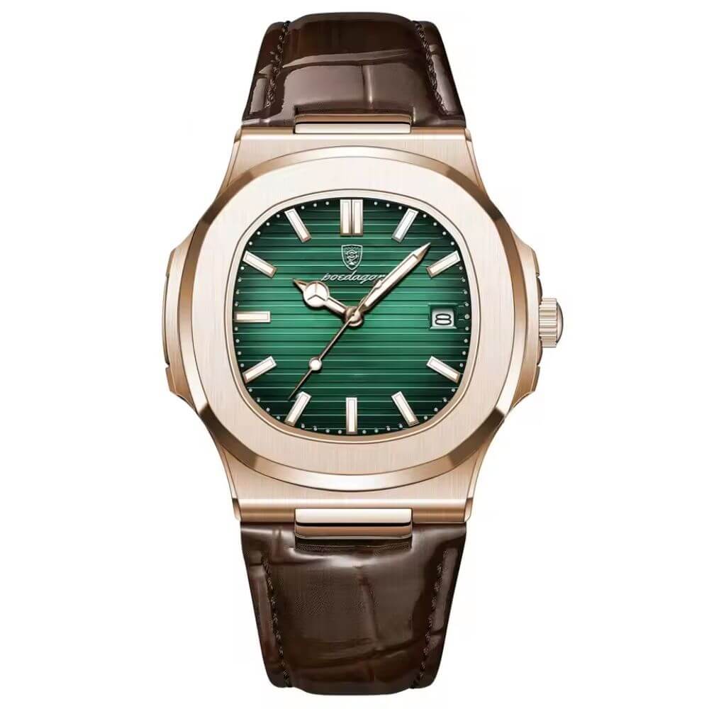 Relógio Masculino com Pulseira de Couro Lisboa