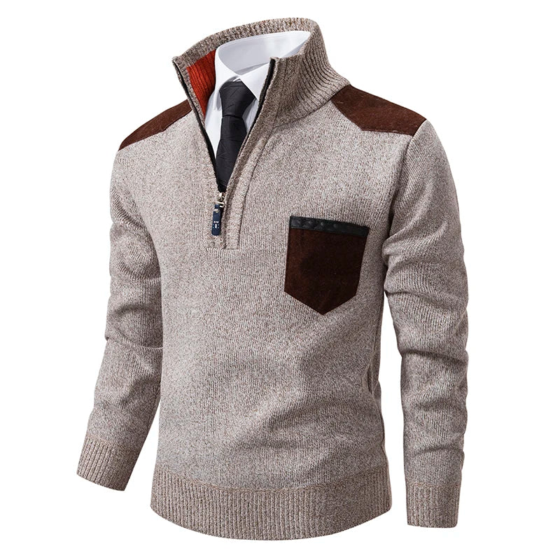 Suéter Masculino Casual Meio Zíper Florença
