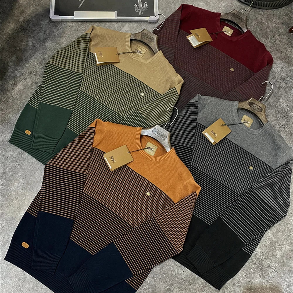 Suéter Masculino em Tricot Listrado Dallas