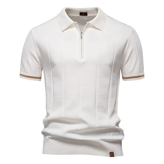 Camisa Polo Masculina Casual com Zíper Quebec