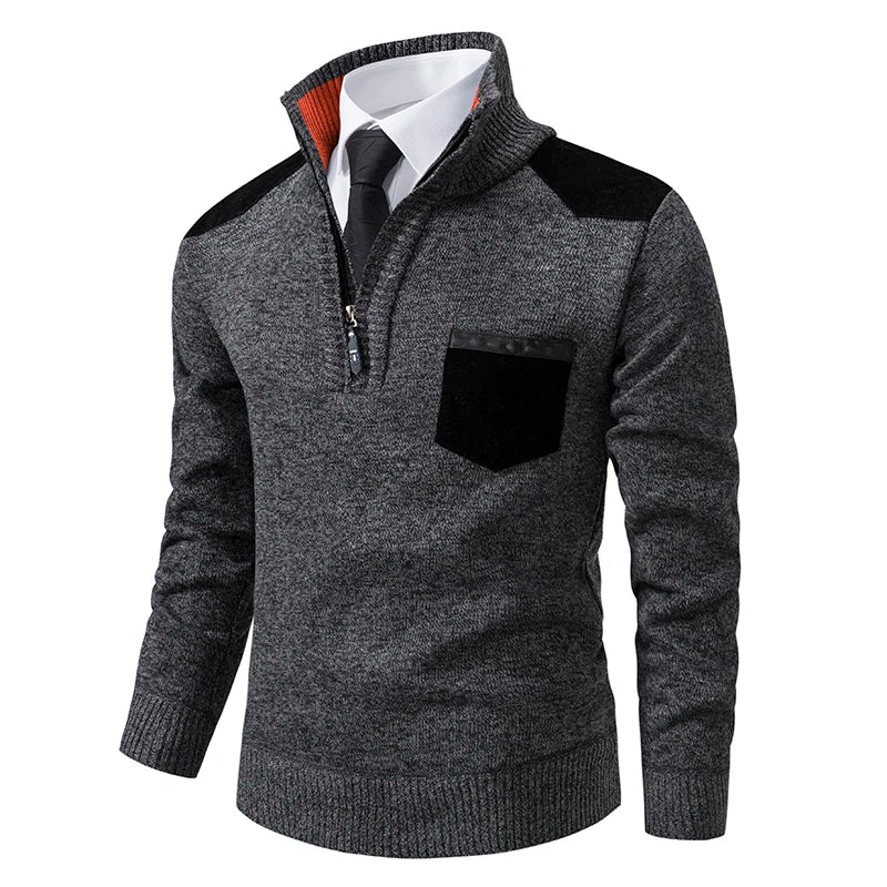 Suéter Masculino Casual Meio Zíper Florença