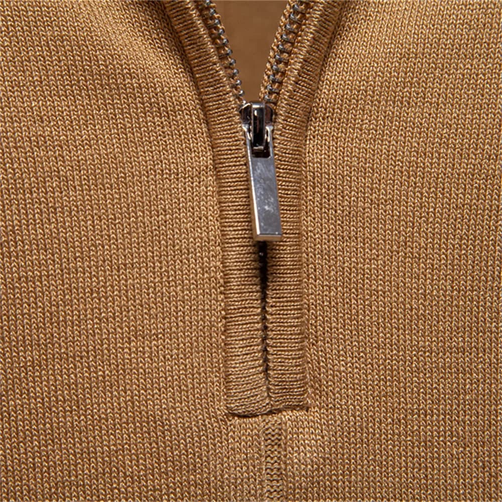 Camisa Polo Masculina Casual com Zíper Quebec