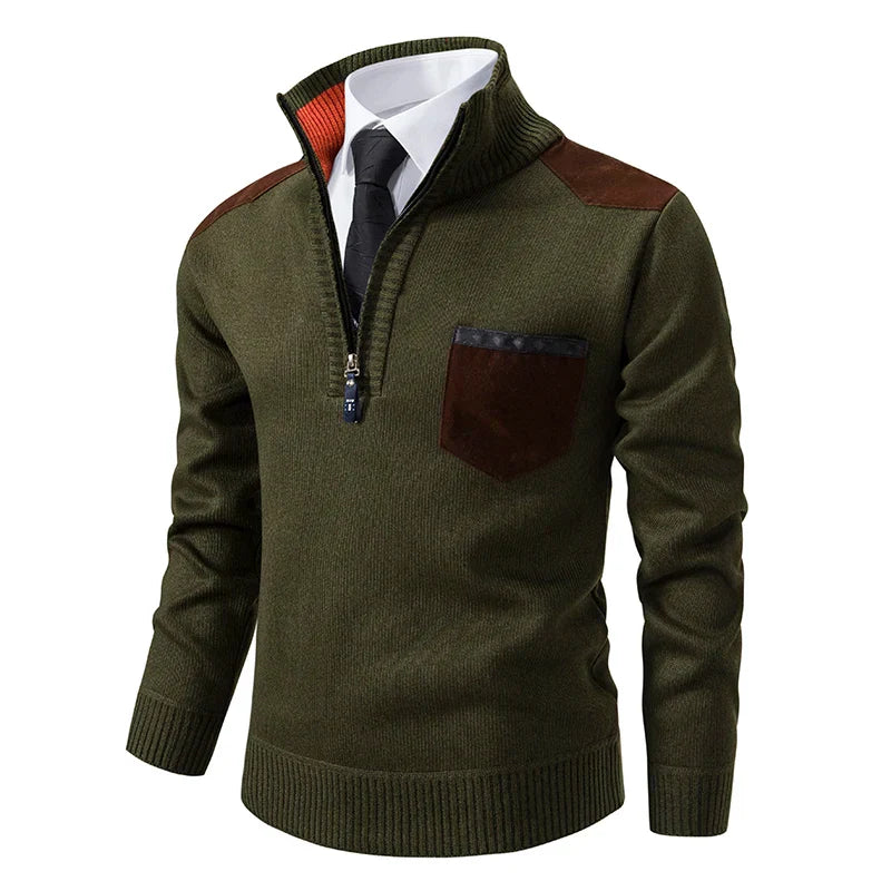 Suéter Masculino Casual Meio Zíper Florença