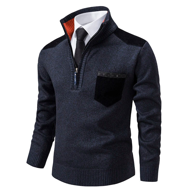Suéter Masculino Casual Meio Zíper Florença