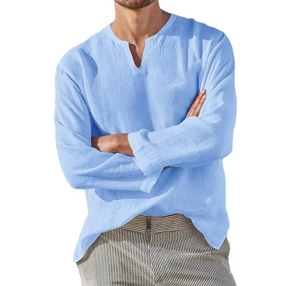 Camisa Masculina em Linho Trancoso