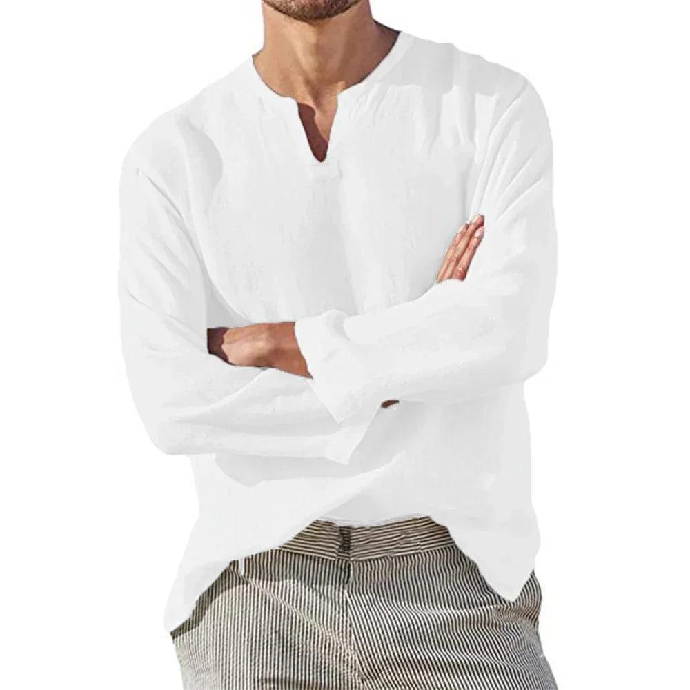 Camisa Masculina em Linho Trancoso