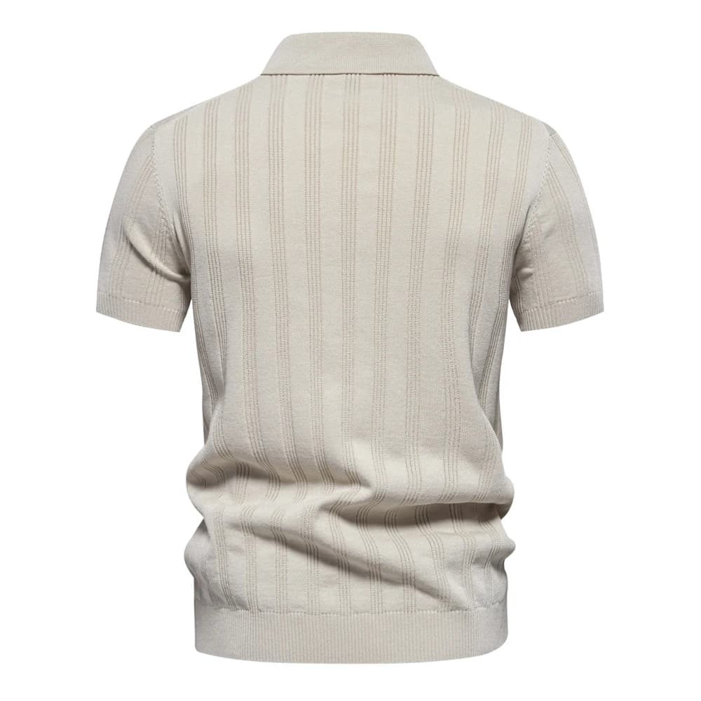 Camisa Polo Masculina em Malha Texturizada Miami