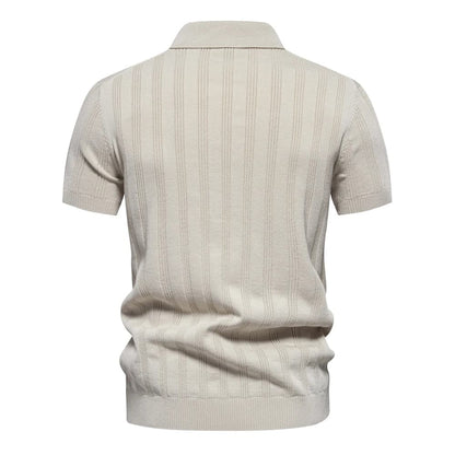 Camisa Polo Masculina em Malha Texturizada Miami