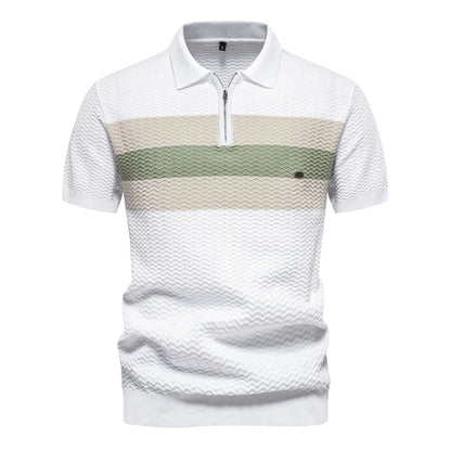 Camisa Polo Masculina em Malha Texturizada Boston
