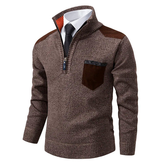 Suéter Masculino Casual Meio Zíper Florença