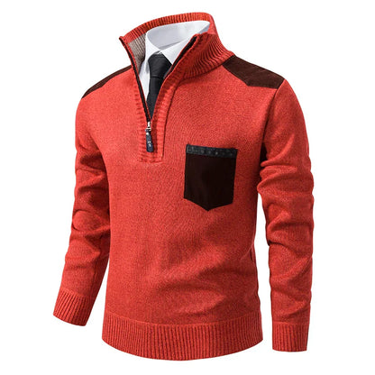 Suéter Masculino Casual Meio Zíper Florença