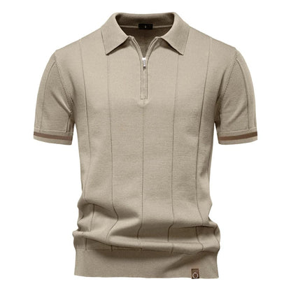 Camisa Polo Masculina Casual com Zíper Quebec