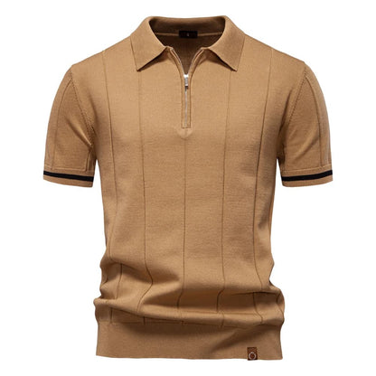 Camisa Polo Masculina Casual com Zíper Quebec