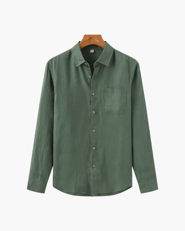 Camisa Masculina Puro Linho Mykonos