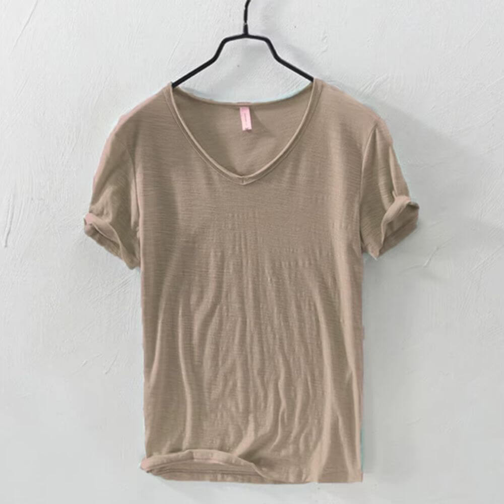 Camiseta Masculina Gola V Slim Vila Velha