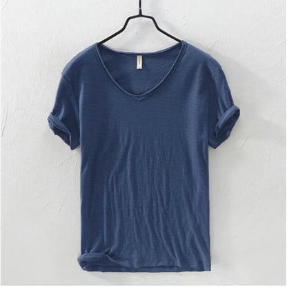 Camiseta Masculina Gola V Slim Vila Velha