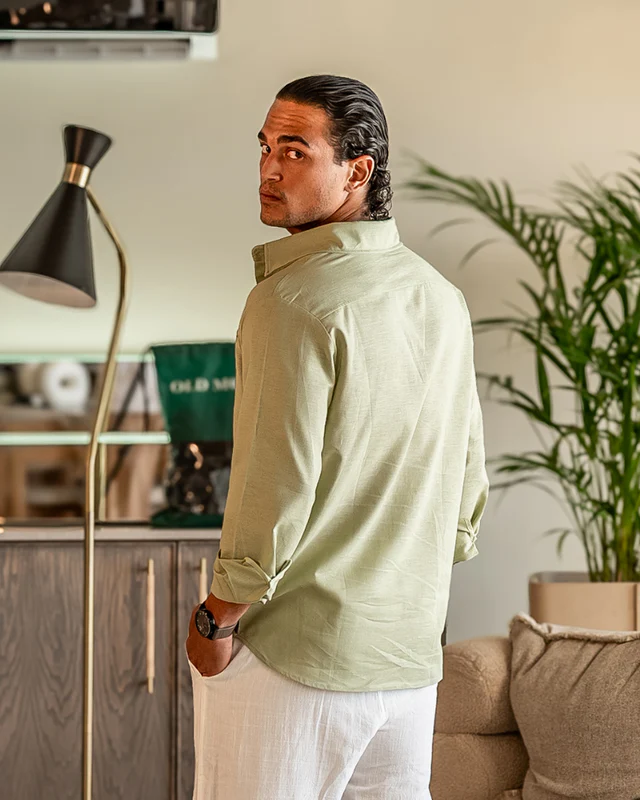 Camisa Masculina Puro Linho Mykonos